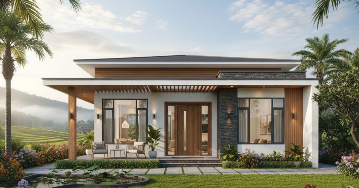 Mẫu Nhà Cấp 4 Hiện Đại Ngang 5m: Giải Pháp Kiến Trúc Cho Gia Đình Việt