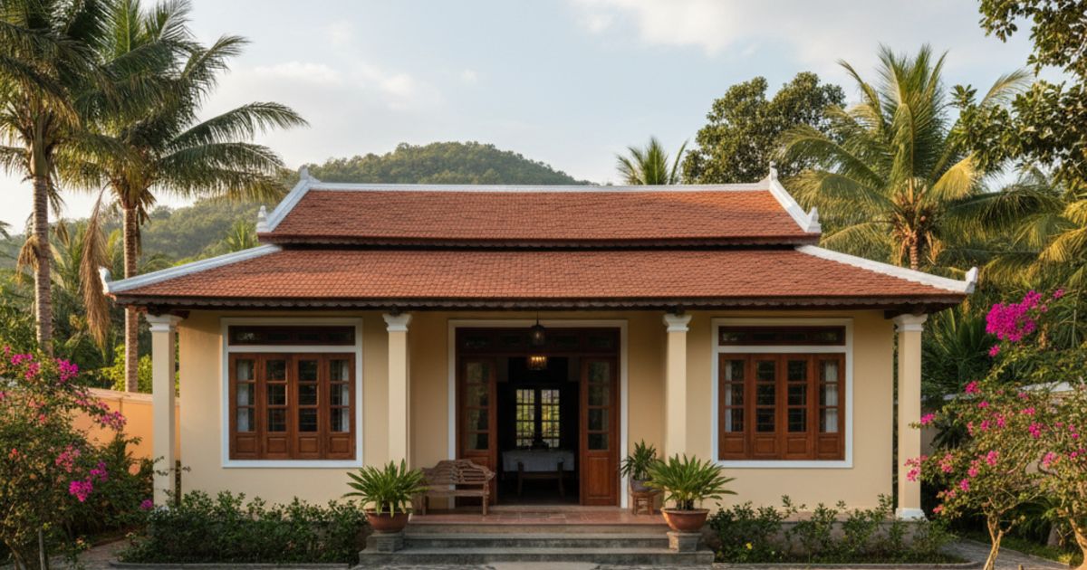 nhà cấp 4 hình chữ nhật