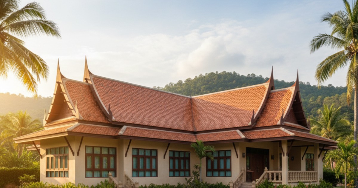 nhà cấp 4 mái thái 3 phòng ngủ chữ l